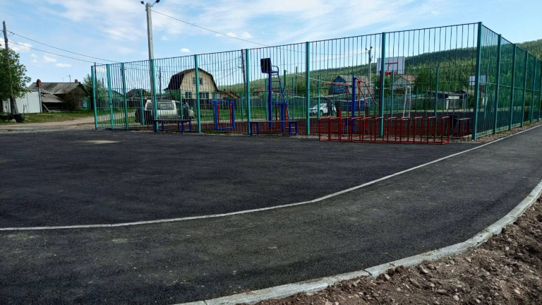 Спортплощадку обустроили в деревне Олха Шелеховского района